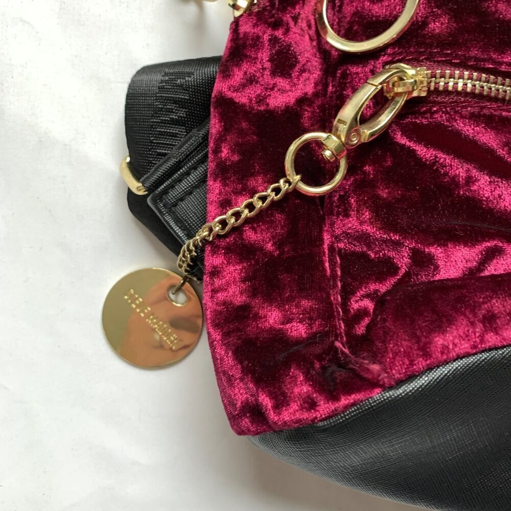 Steve Madden Purple Crushed Velvet Backpack - Picture 3 of 6